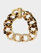 Betseyjohnson True Leopard Link Bracelet Crystal