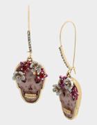 Betseyjohnson Skulls And Cats Skull Hook Earrings Pink