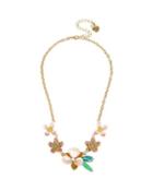 Steve Madden Paradise Lost Flower Necklace Pink