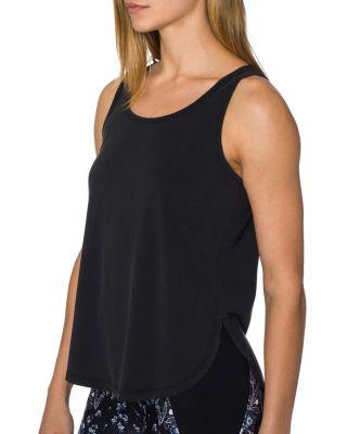 Steve Madden Criss Cross Scoop Back Tank Black