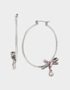 Betseyjohnson Get Your Wings Bow Hoop Earrings Blush
