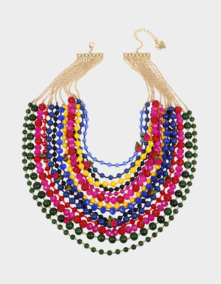 Betseyjohnson Betseyvilla Drama Bead Necklace Multi