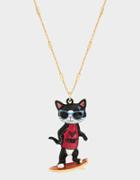 Betseyjohnson Catch The Wave Cat Long Pendant Multi