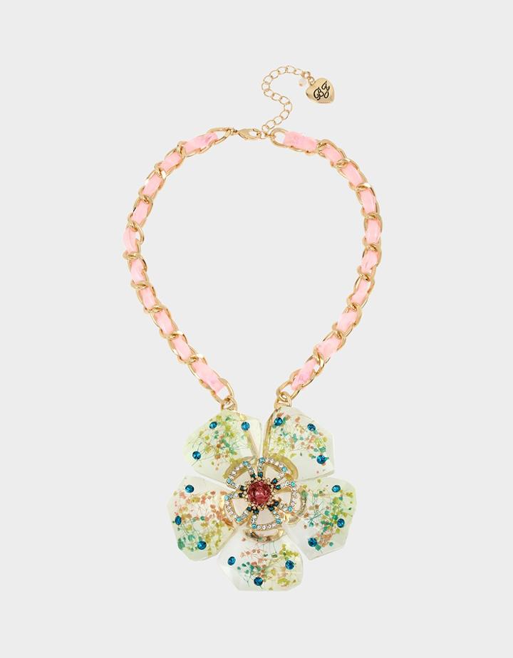 Betseyjohnson Sweetness And Light Flower Necklace Multi