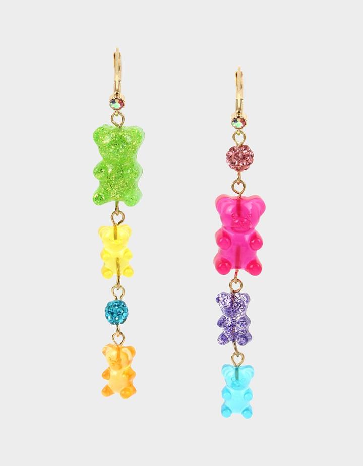 Betseyjohnson Gummy Bear Linear Earrings Multi