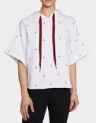 Betseyjohnson Cherries Jubilee Cropped Sweatshirt White