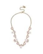 Steve Madden Summer Flowers Frontal Necklace White/pink