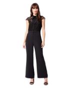 Steve Madden Mixed Lace Jumpsuit Black