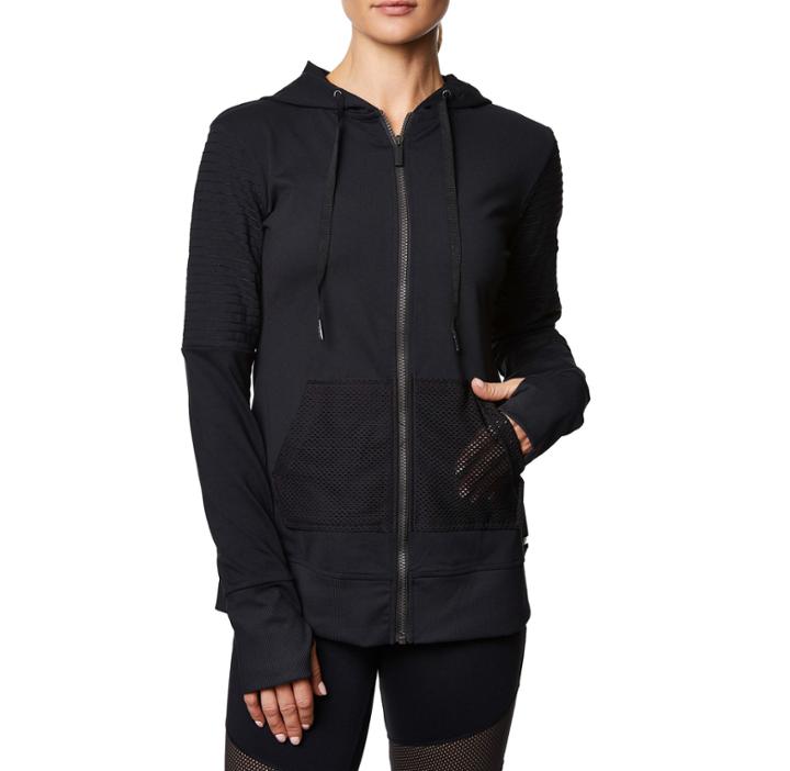 Betseyjohnson Moto Detail Hoodie Black