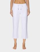 Betseyjohnson Raw Edge Flare Crop Pant White