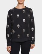 Betseyjohnson Glitter Skull Sweatshirt Black