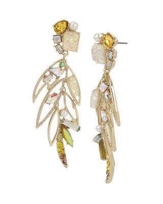 Steve Madden Statement Critters Cockatoo Earrings Yellow