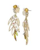 Steve Madden Statement Critters Cockatoo Earrings Yellow