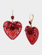 Betseyjohnson Romantics Heart Earrings Red