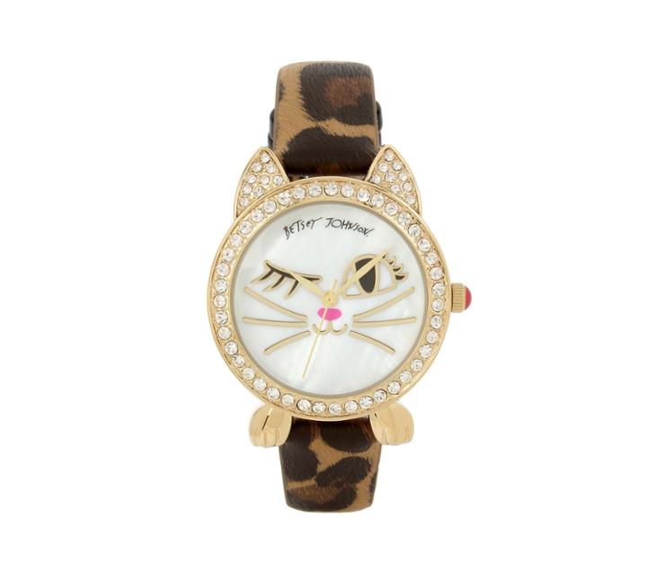 Betseyjohnson Winky Kitty Leopard Watch Leopard