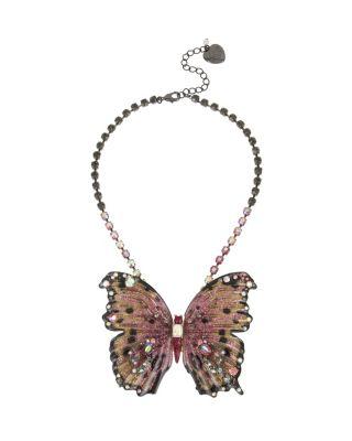 Steve Madden Butterfly Blitz Large Pendant Pink