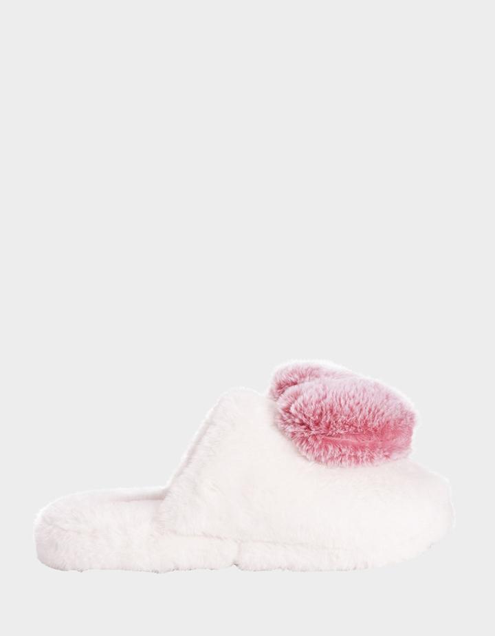 Betseyjohnson Cozy Heart Slipper White