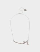 Betseyjohnson Get Your Wings Bow Bar Necklace Blush