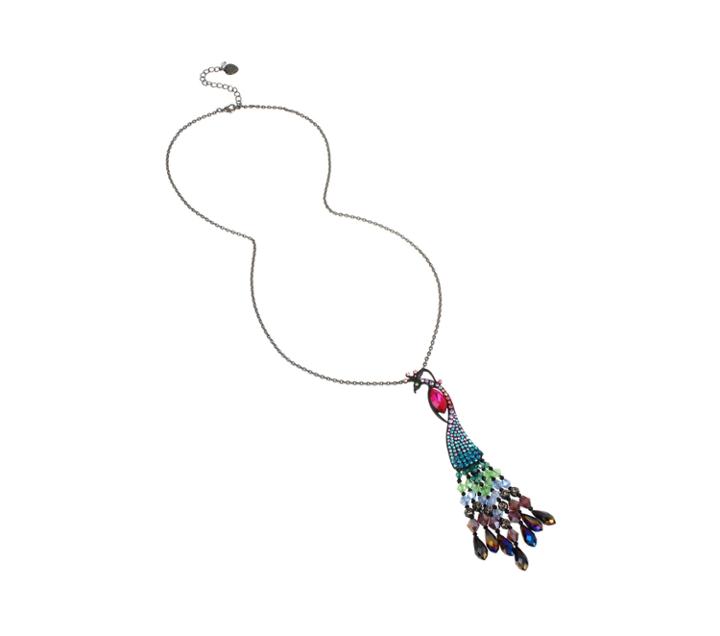 Betseyjohnson Shake It Off Peacock Pendant Multi
