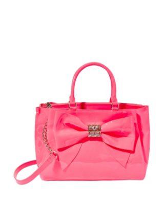 Steve Madden Neon And On About It Bow Bag Coral