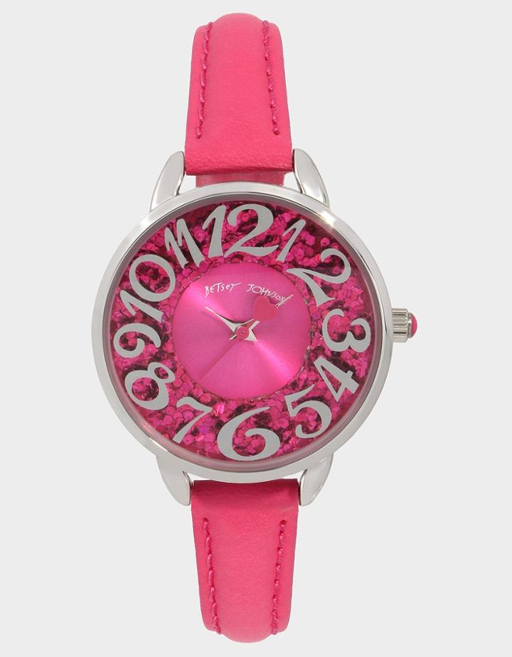 Betseyjohnson Round And Round Watch Pink