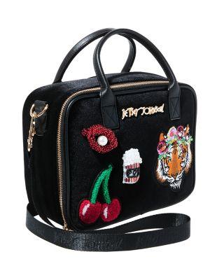 Steve Madden Tigers And Cherries And Lips Oh My Lunch Tote Black
