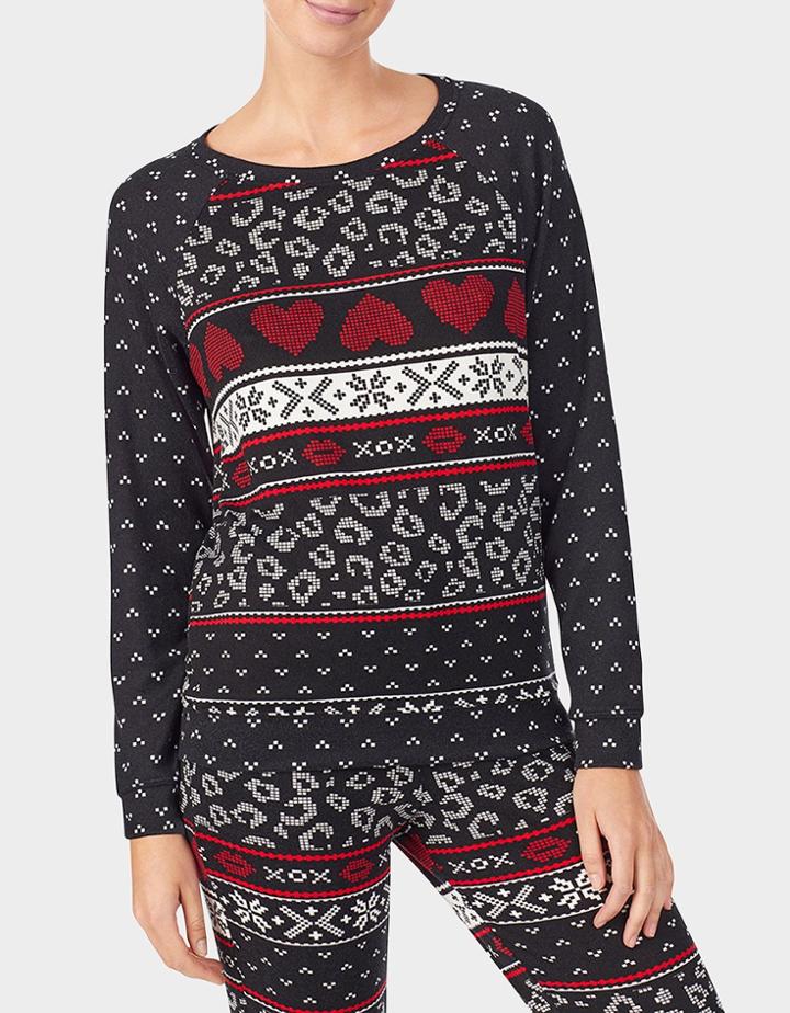 Betseyjohnson Betseys Holiday Party Pullover Black Multi