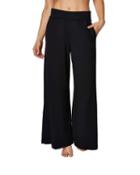 Steve Madden Wide Leg Pant With Side Slits Black