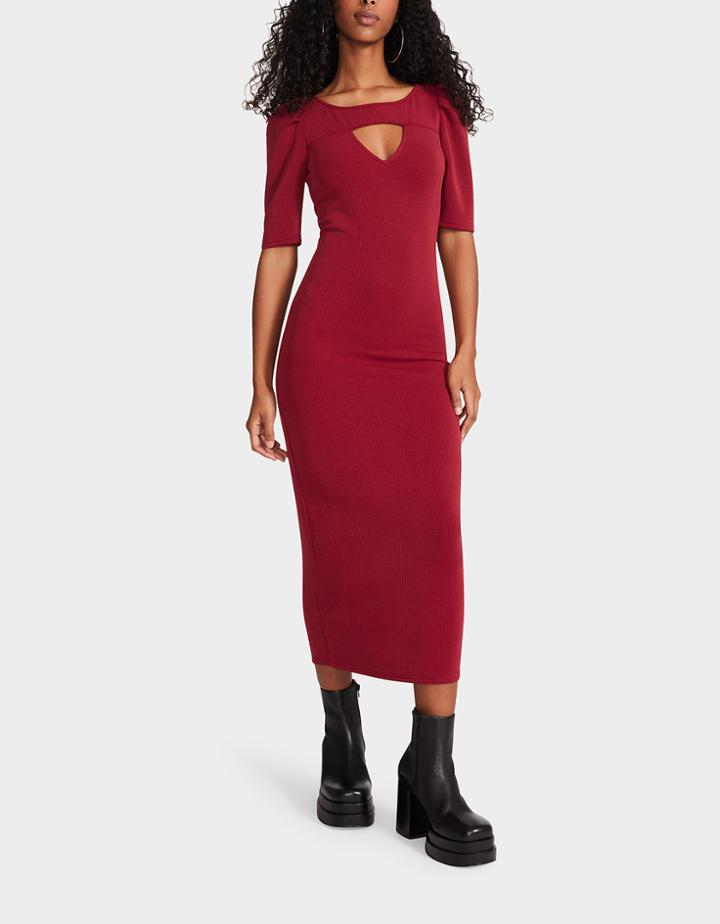 Betseyjohnson Smooth Talk Midi Dress Burgundy