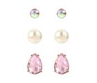 Betseyjohnson Betsey Blue Tickled Pink 3 Stud Set Pink