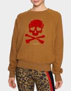 Betseyjohnson Skull Thread Embroidery Sweatshirt Mustard
