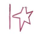 Betseyjohnson Boom Hoop Star Hoops Fuchsia