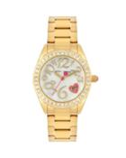 Steve Madden Betseys Boxed Tattoo Heart Watch Gold