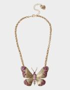Betseyjohnson Spring In The Air Butterfly Pendant Purple