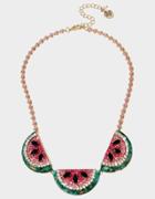 Betseyjohnson Stay Wild Watermelon Necklace Pink
