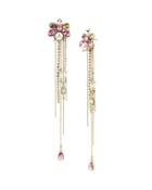 Steve Madden Blooming Betsey Linear Earrings Multi