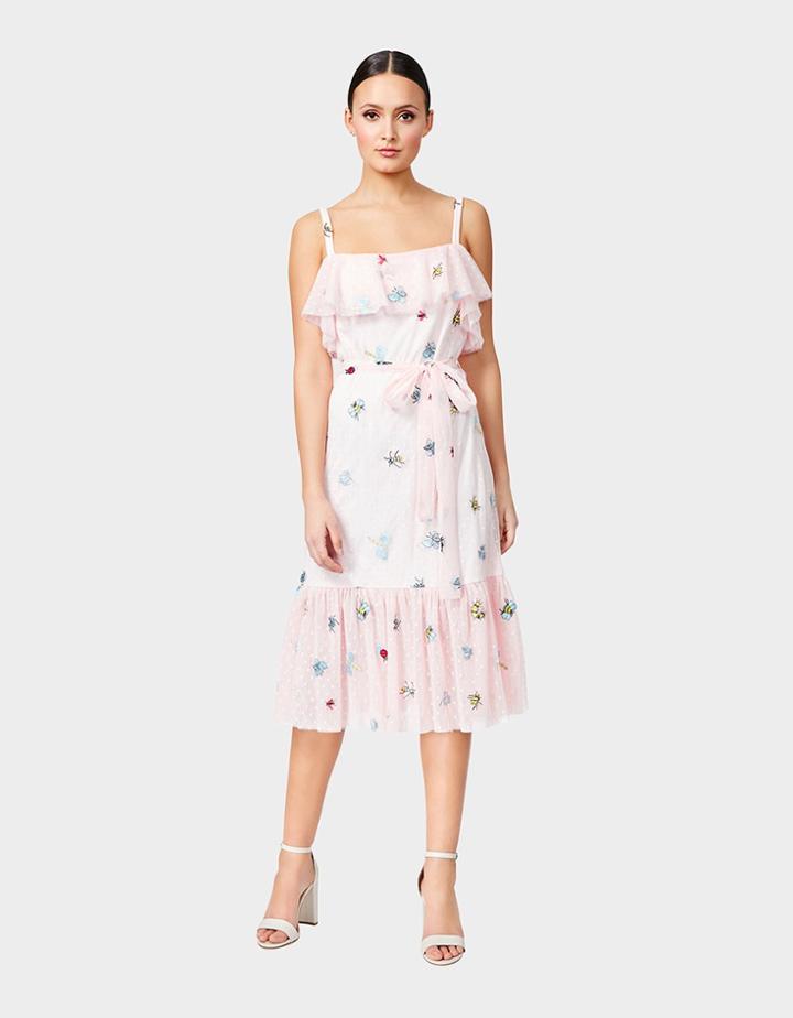 Betseyjohnson Frilly Bugs Dress Cream Multi
