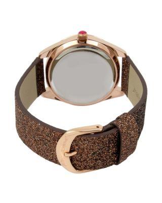 Steve Madden Cool Kitty Pink Glitter Watch Pink
