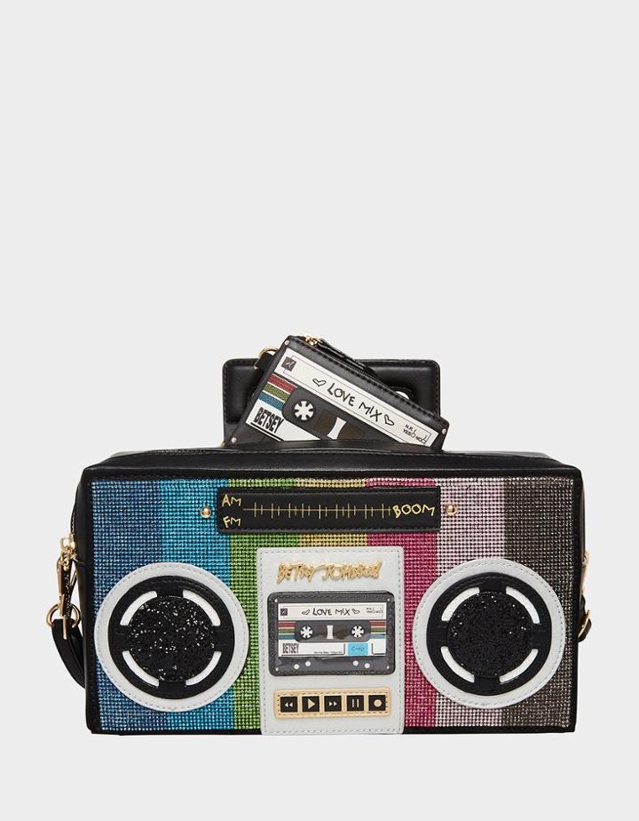 Betseyjohnson Kitsch Say Anything Crossbody Black Multi