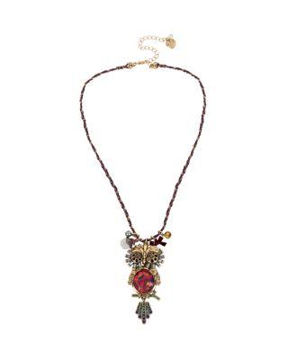 Steve Madden Surreal Forest Owl Pendant Multi