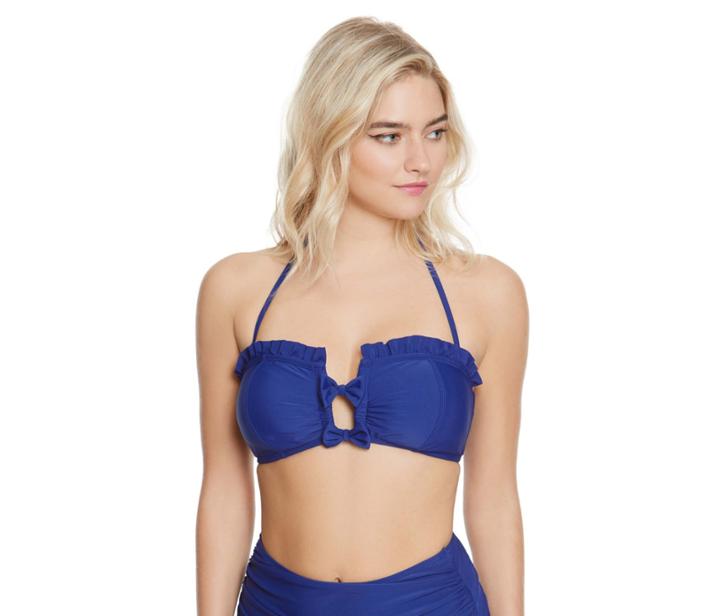 Betseyjohnson Malibu Solids Bandeau Top Navy