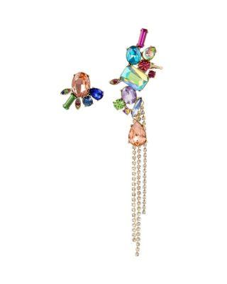 Steve Madden Blooming Betsey Mismatch Cuff Earring Multi
