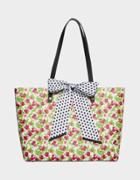 Betseyjohnson Fruity Florals Tote With Bow Pink