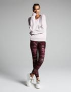 Betseyjohnson Metallic Camo High Rise Ankle Legging Wine