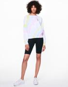 Betseyjohnson Angled Tie Dye Sweatshirt White