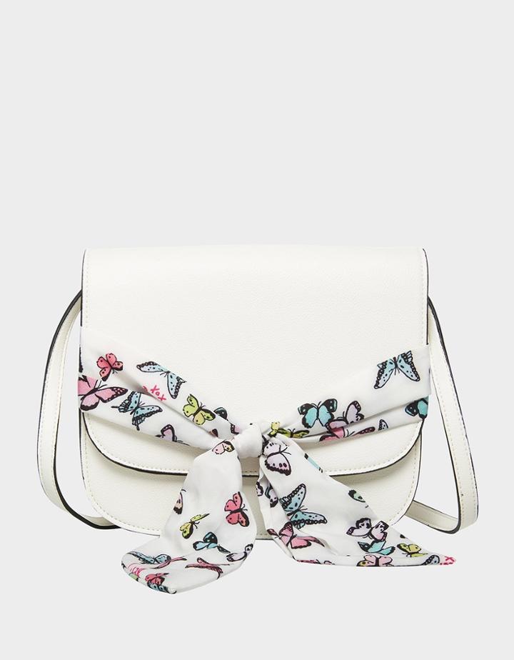 Betseyjohnson Scarf Flap Crossbody White Multi
