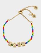 Betseyjohnson Love Is Love Beaded Slider Bracelet Rainbow Multi