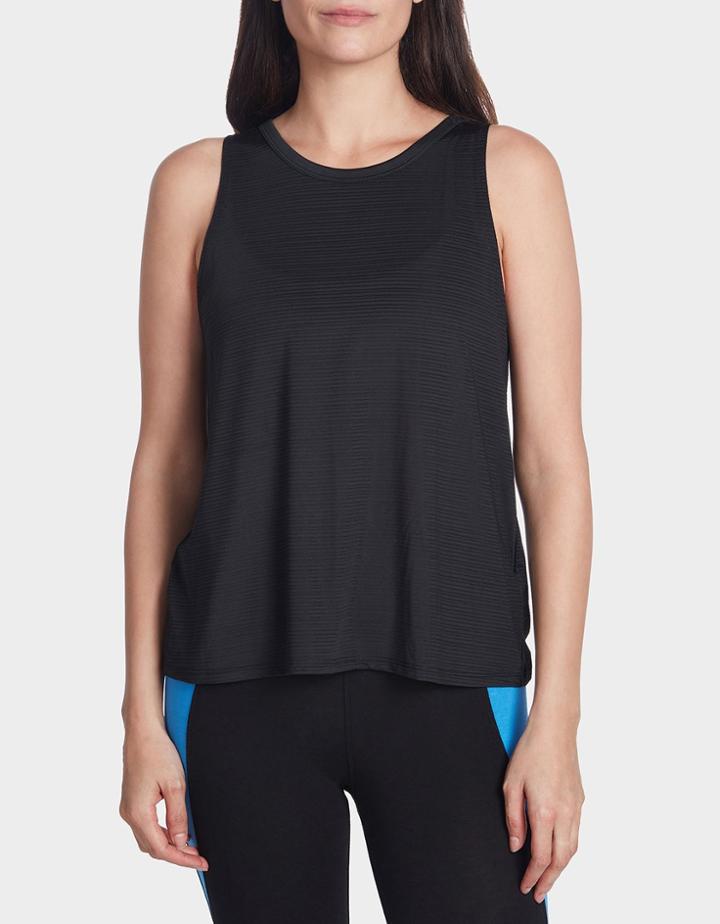 Betseyjohnson Sheer Stripe Swing Tank Black