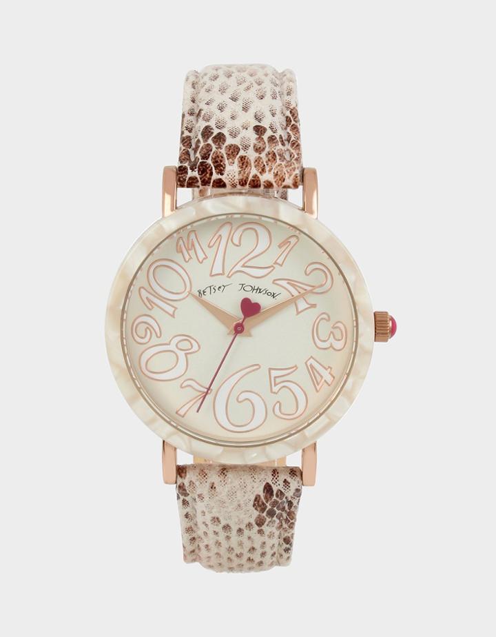 Betseyjohnson Sleek Slithering Watch Grey