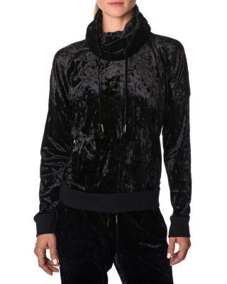 Steve Madden Crushed Velvet Pullover Black